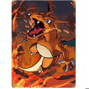 Pokémon charizard metal poster game room wall decor pokemon‎
